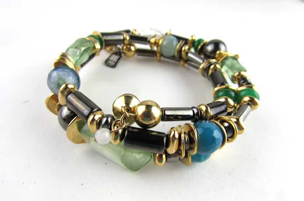 RLM Soho Wrap Around Bracelet Combining Green Sto… - image 5