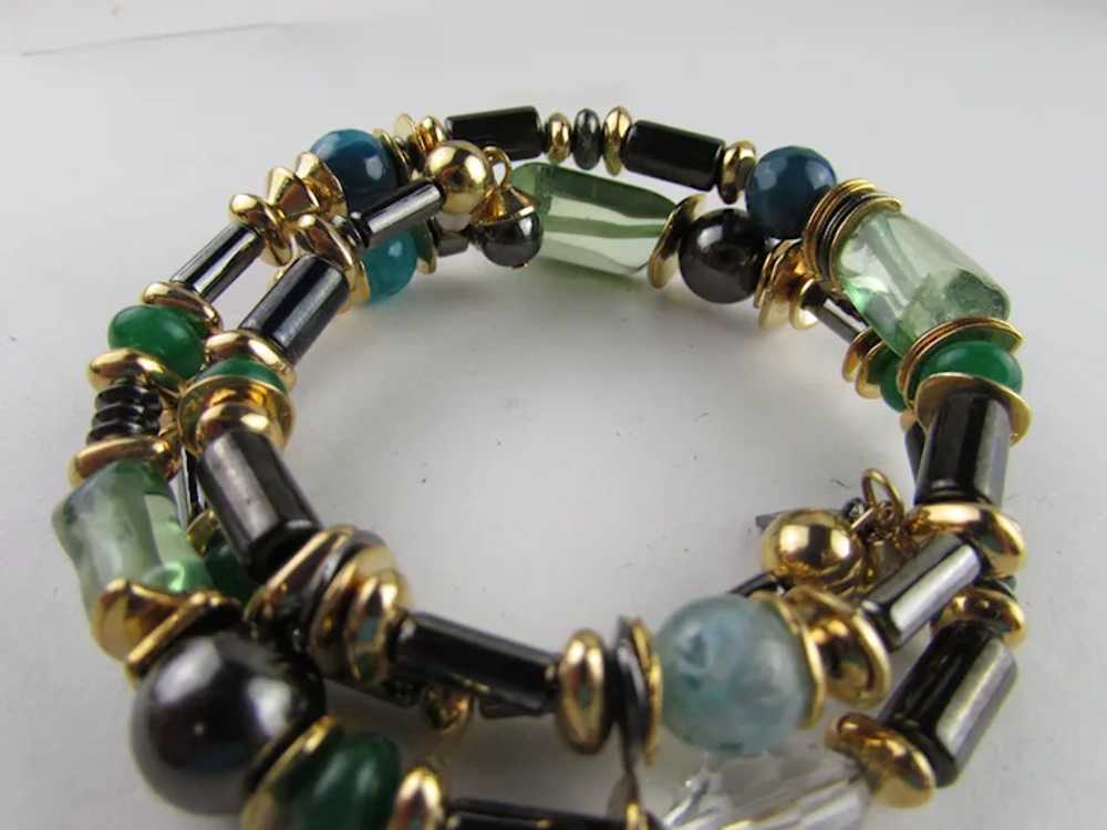 RLM Soho Wrap Around Bracelet Combining Green Sto… - image 8