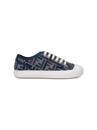 Fendi DOMINO' DENIM LOW-TOP SNEAKERS