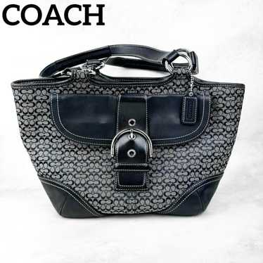 COACH Coach handbag mini signature ladies gray