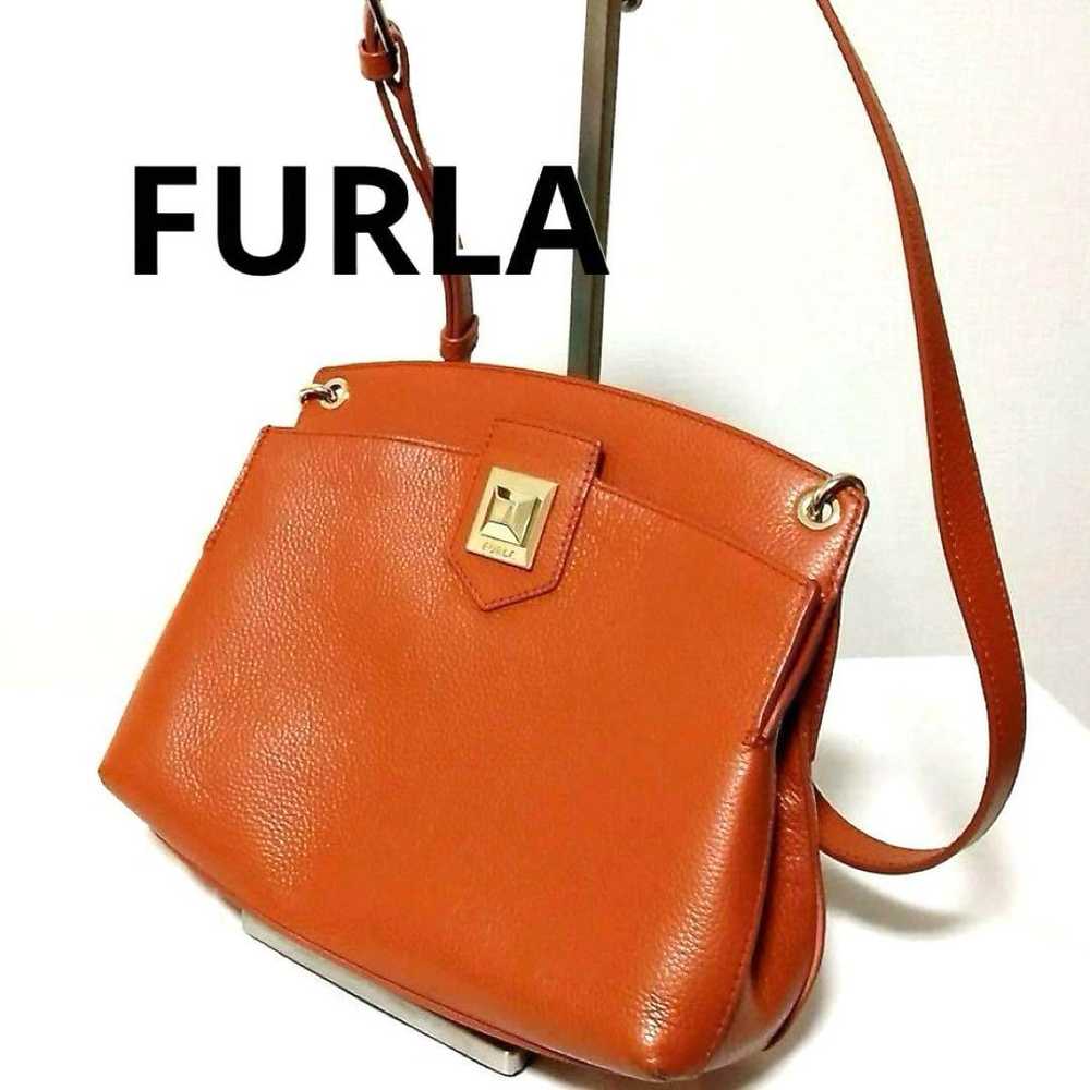 FURLA shoulder bag, brown and orange, stylish and… - image 1