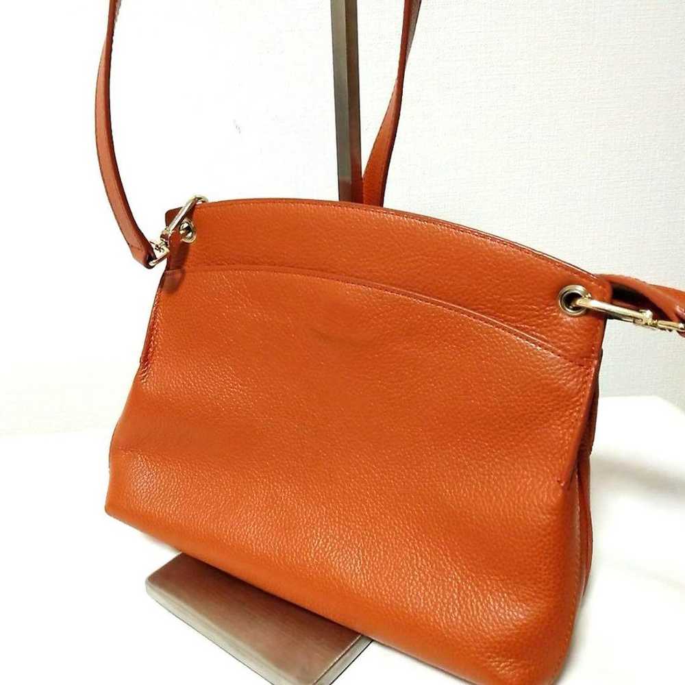 FURLA shoulder bag, brown and orange, stylish and… - image 3