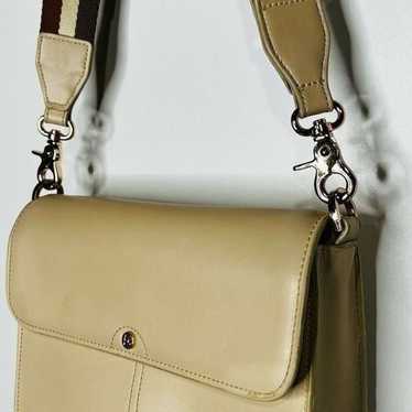 Spartina 449 Nude Cream Leather Shoulder Bag Purse