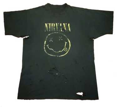 NIRVANA スマイリー プリント Tシャツ size L 1992 Nirvana Smiley Reprint 1992 Black T-Shirt Size S | eBay