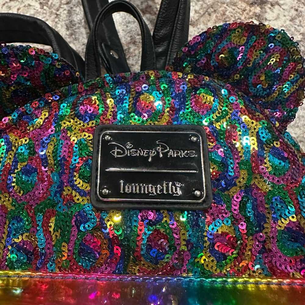 Disney Parks Loungefly Sequin Mickey Rainbow Prid… - image 3