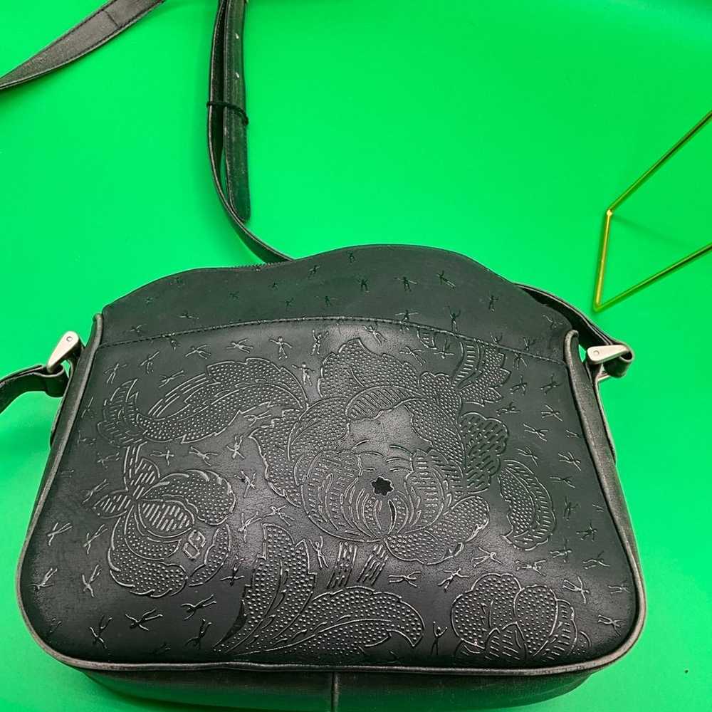 A Very Beautiful Indenya Japan Black Leather Cros… - image 6