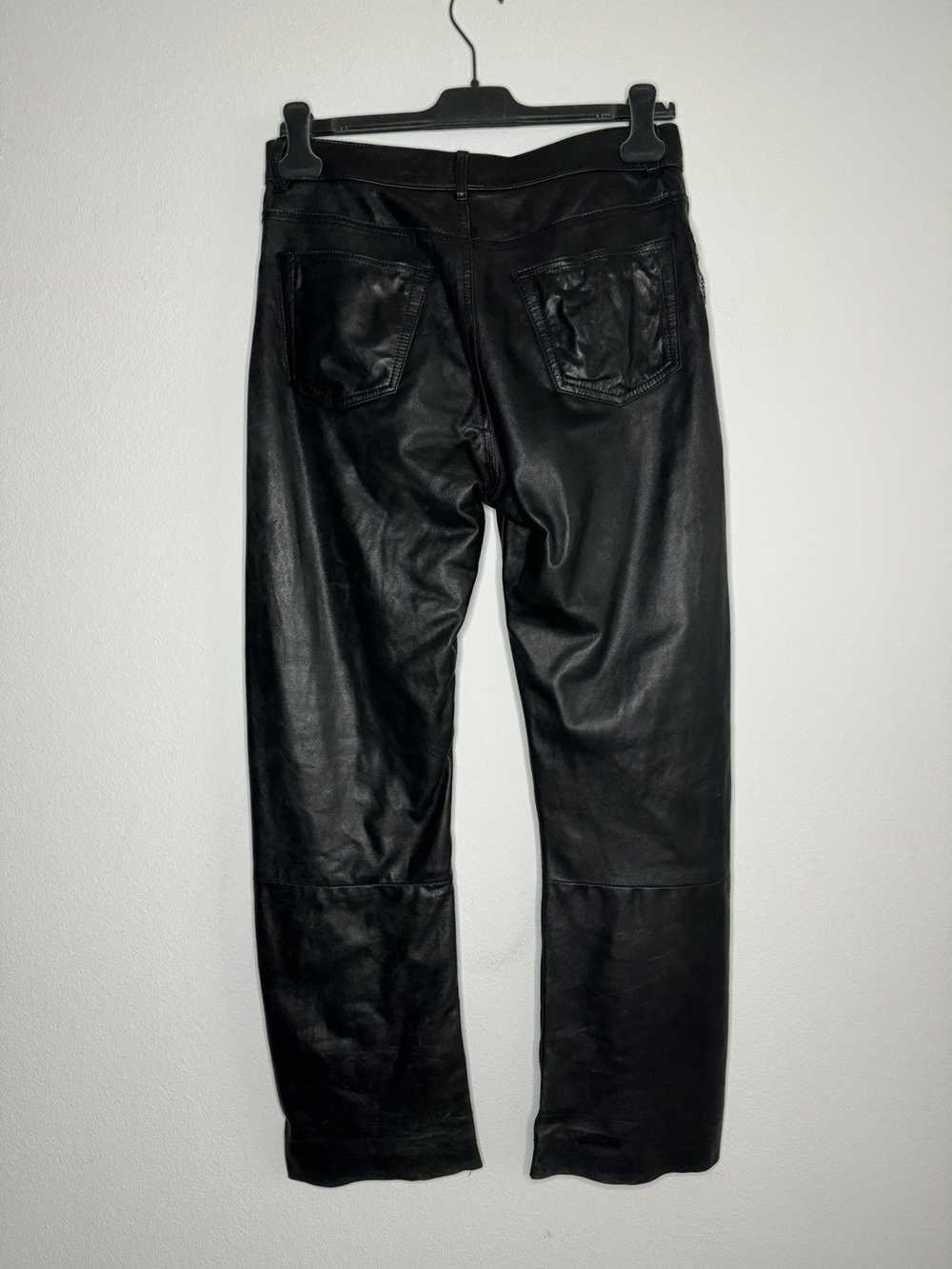 Helmut Lang 1998 Leather Classic Cut Pants - image 5