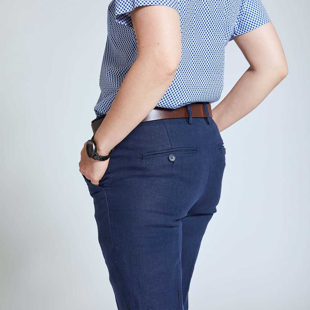 Kirrin Finch Navy Blue Linen Pants - image 3