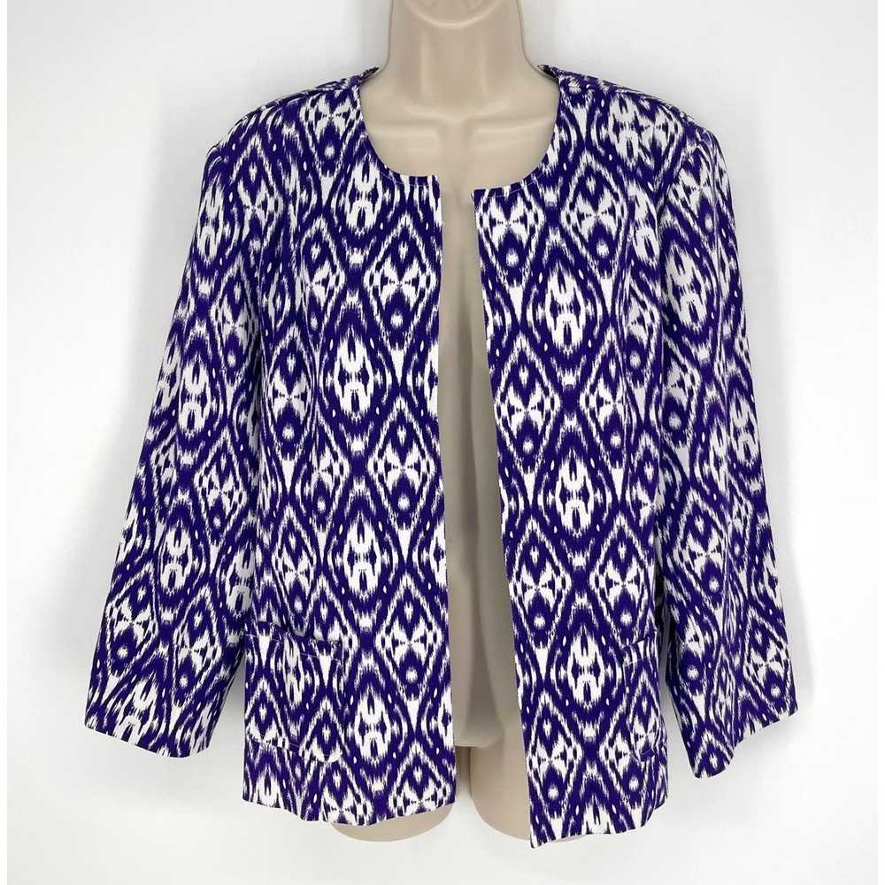 Chicos Chico's NEW Open Front Blazer L / 12 (2) P… - image 1