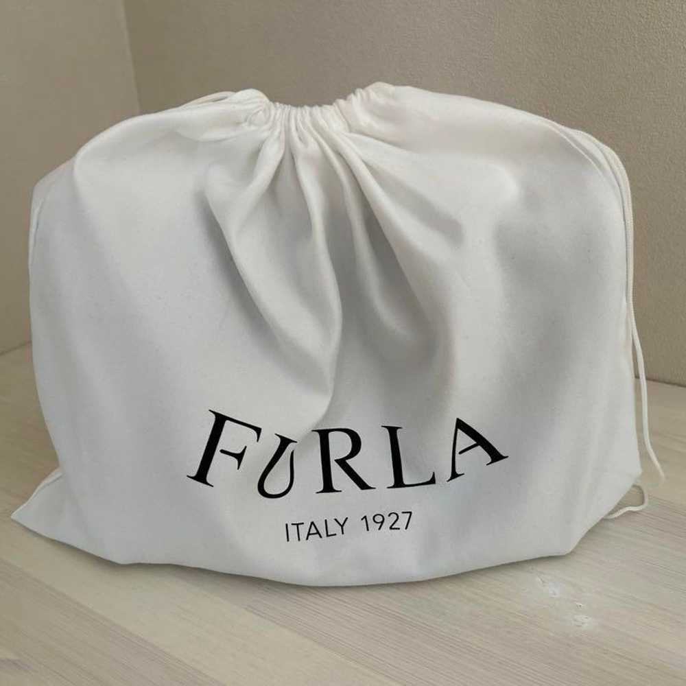 FURLA Navy Leather Shoulder Bag with Storage Bag … - image 8