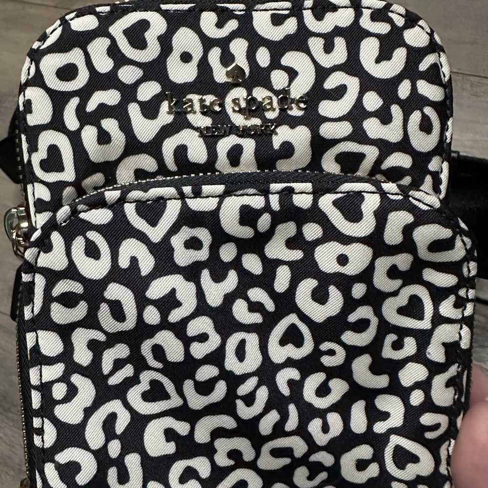 Kate Spade crossbody black and white leopard print - image 2