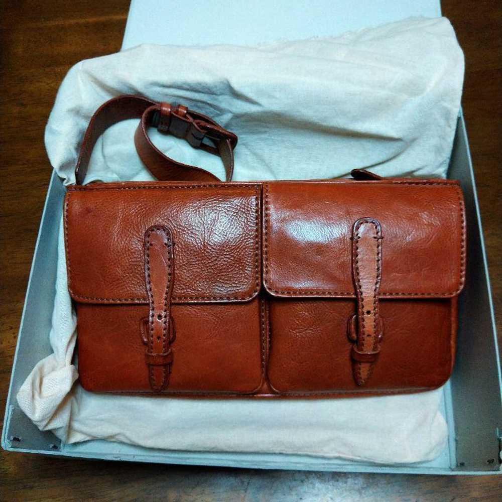 genten Waist Bag Genuine Leather Brown (Camel) - image 1