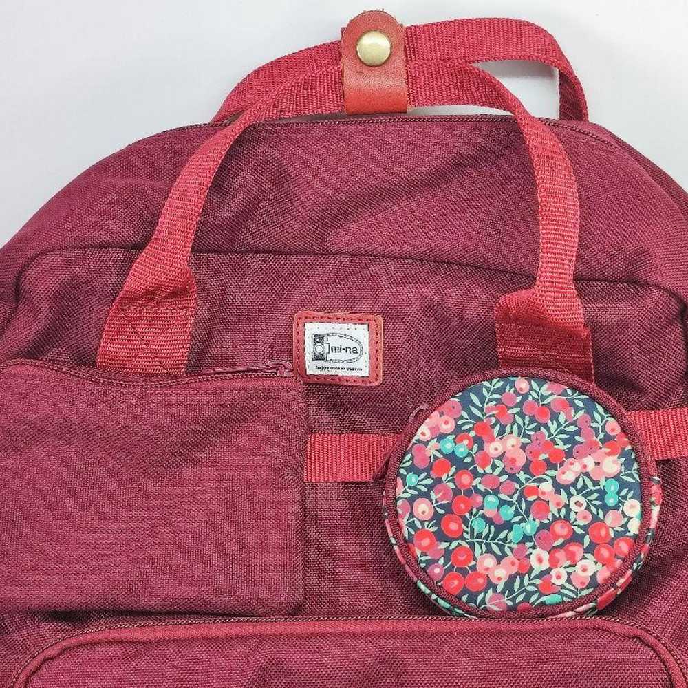 MI-NA Mina Camera Backpack Limited Color Bordeaux… - image 4