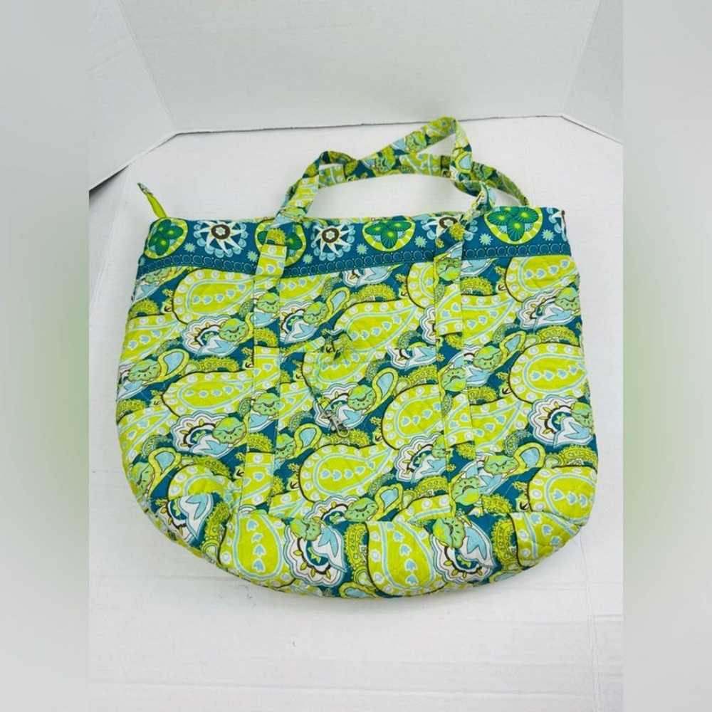 Vintage Vera Bradley Teal Blue Green Paisley Quil… - image 5