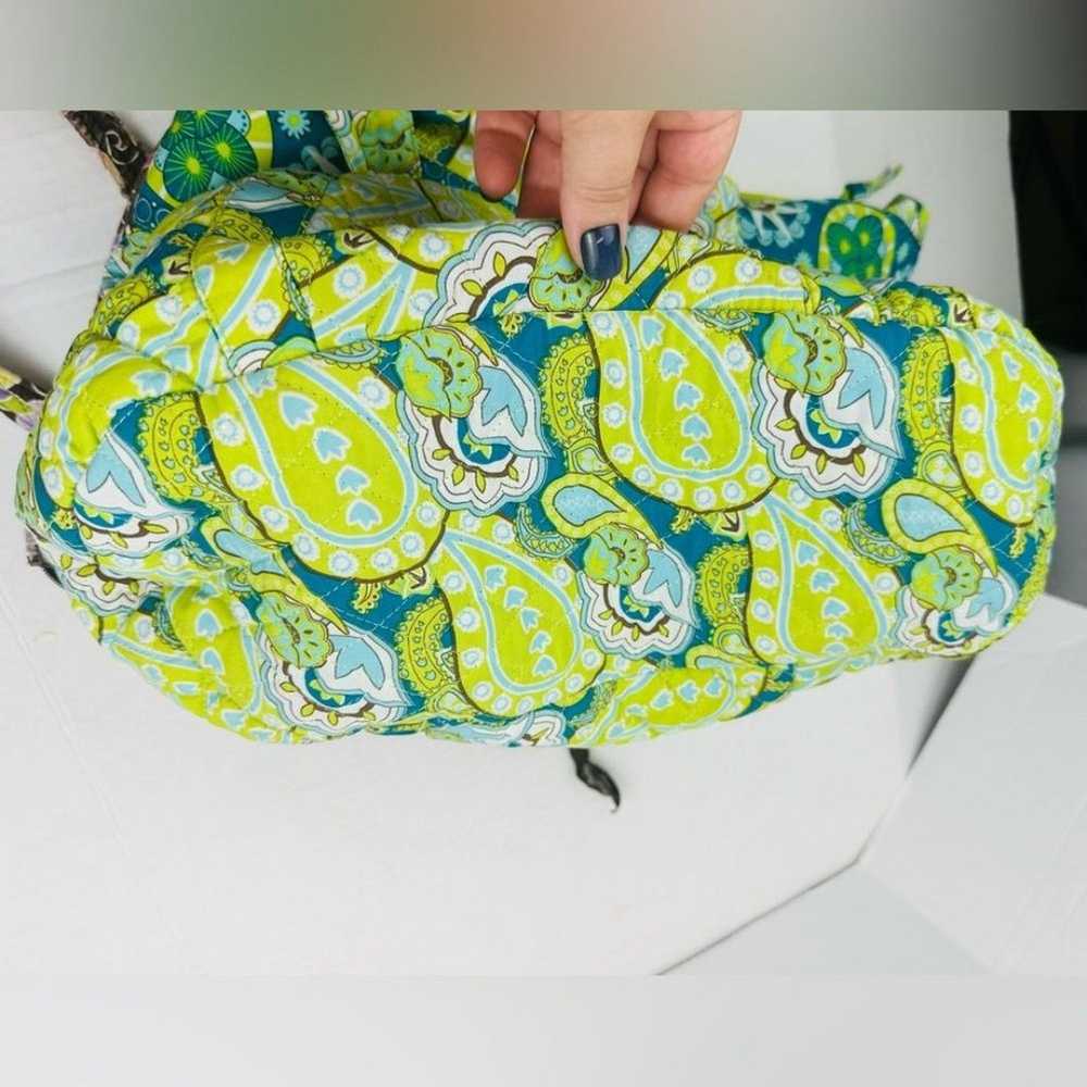 Vintage Vera Bradley Teal Blue Green Paisley Quil… - image 9