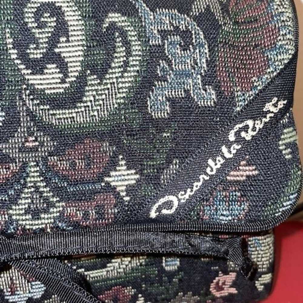 Vintage Oscar de la Renta floral travel bad - image 3