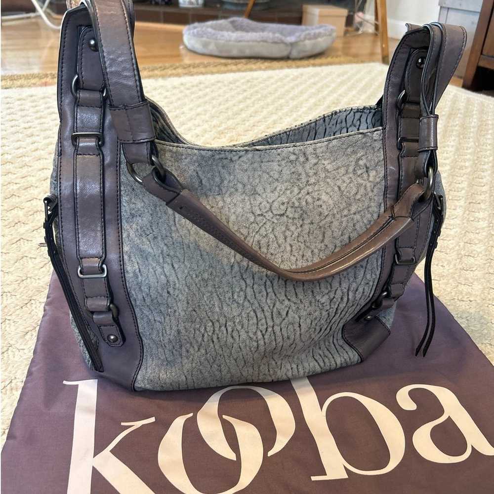 KOOBA Aston Hobo Marled Leather Gray Shoulder bag… - image 2