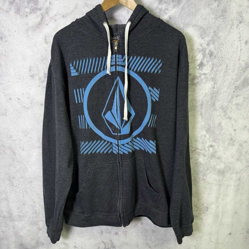 Volcom Volcom Hoodie Mens 2XL Gray Full Zip Surf … - image 2