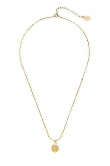 Gold Round 'CD' Necklace - image 1