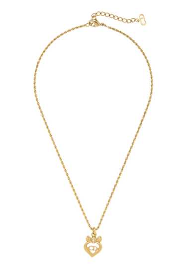 Gold Crystal Heart Necklace