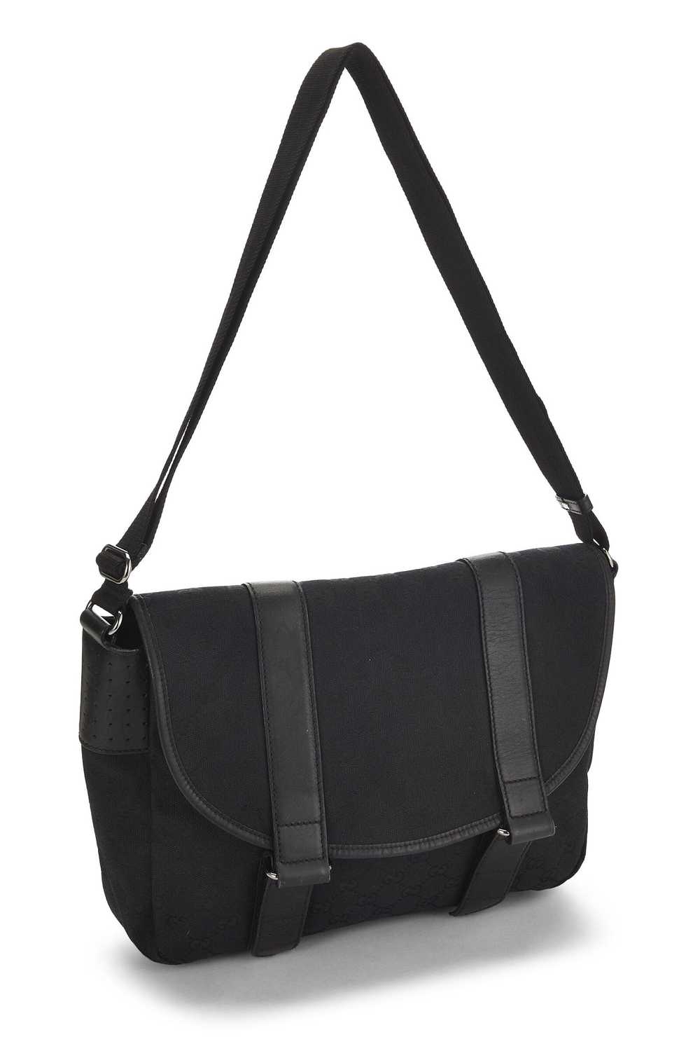 Black Original GG Canvas Buckle Flap Messenger - image 2