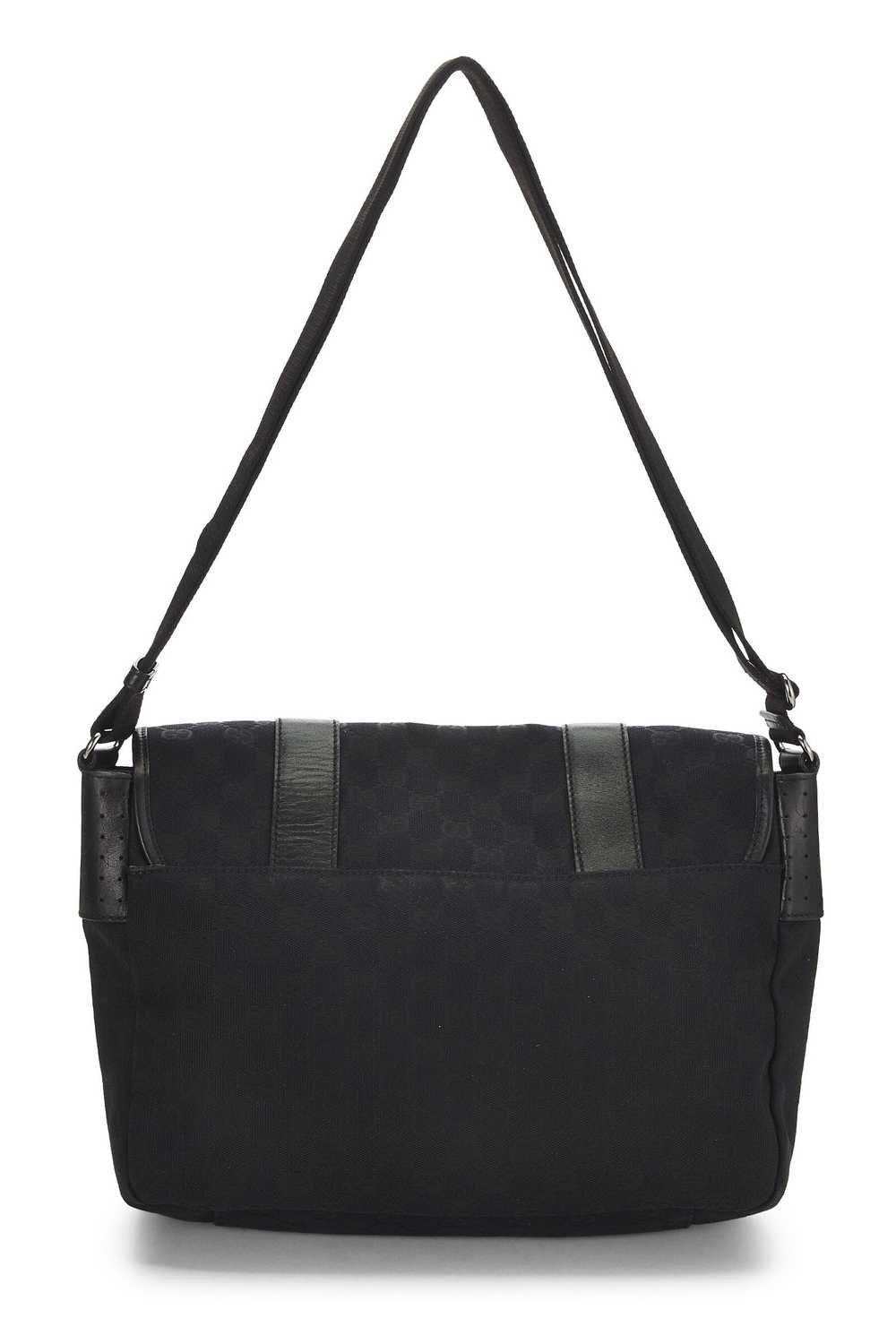 Black Original GG Canvas Buckle Flap Messenger - image 4