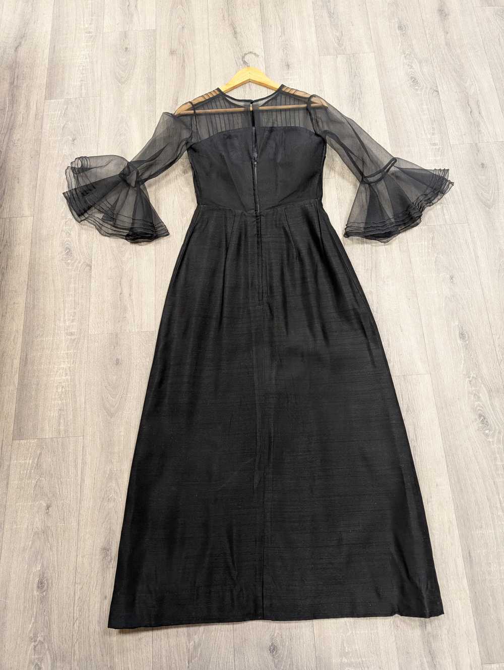 Gorgeous 1960s Jean Varon black maxi dress - Size… - image 10