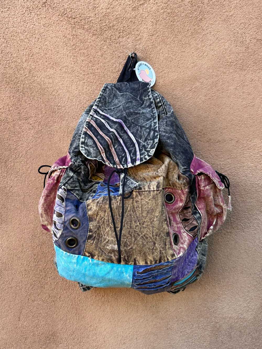 Nepalese Cotton Patchwork Backpack - image 1