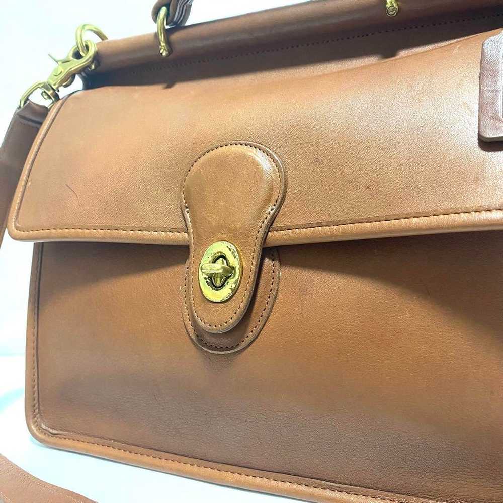 【Good condition】COACH Old Coach Leather 2way Will… - image 10