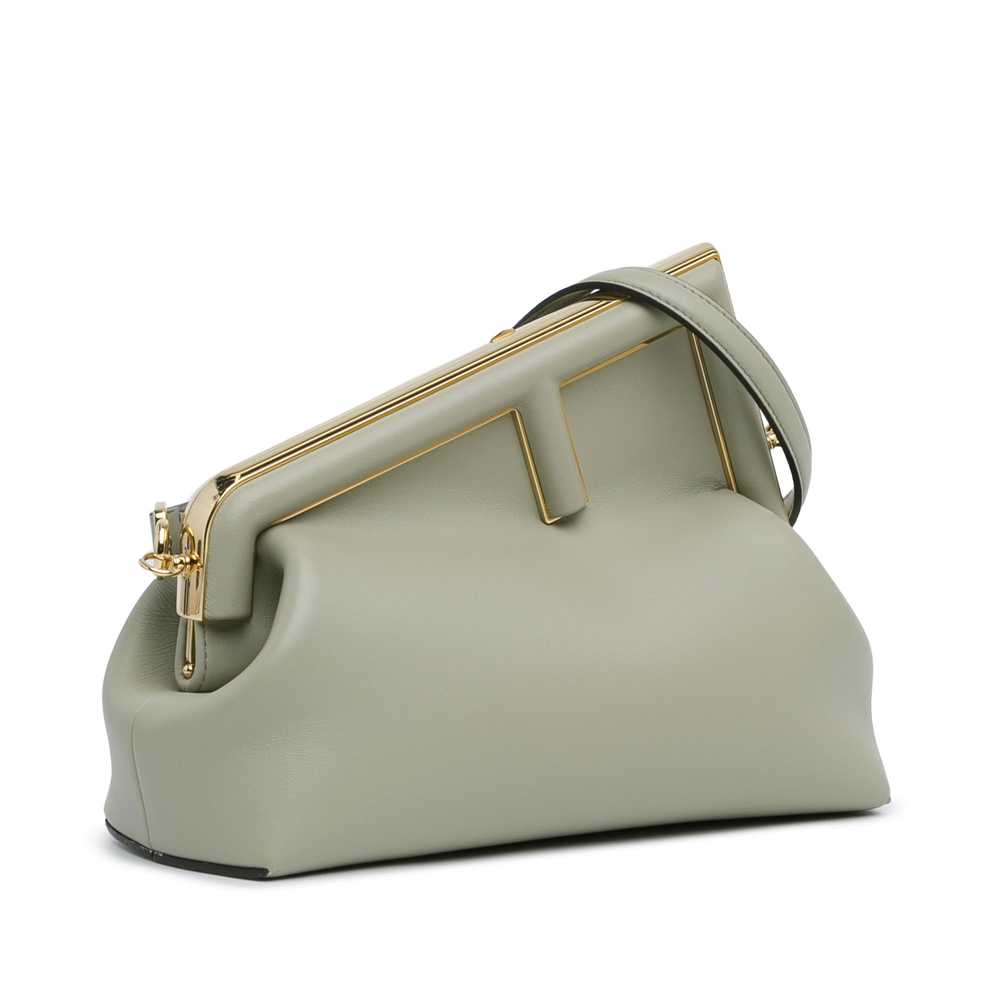 Product Details Fendi Sage Green Small Nappa Fend… - image 2