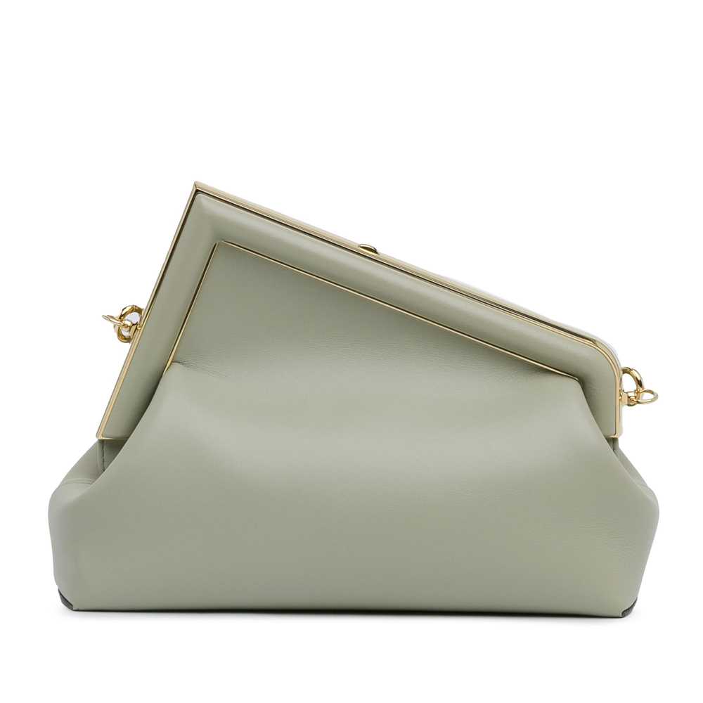 Product Details Fendi Sage Green Small Nappa Fend… - image 3