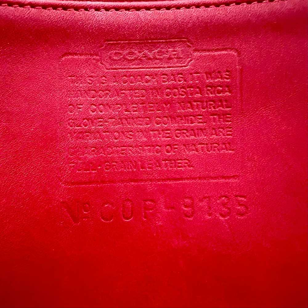 Vintage Coach 9135 Red Leather Slim Hippie Flap S… - image 6