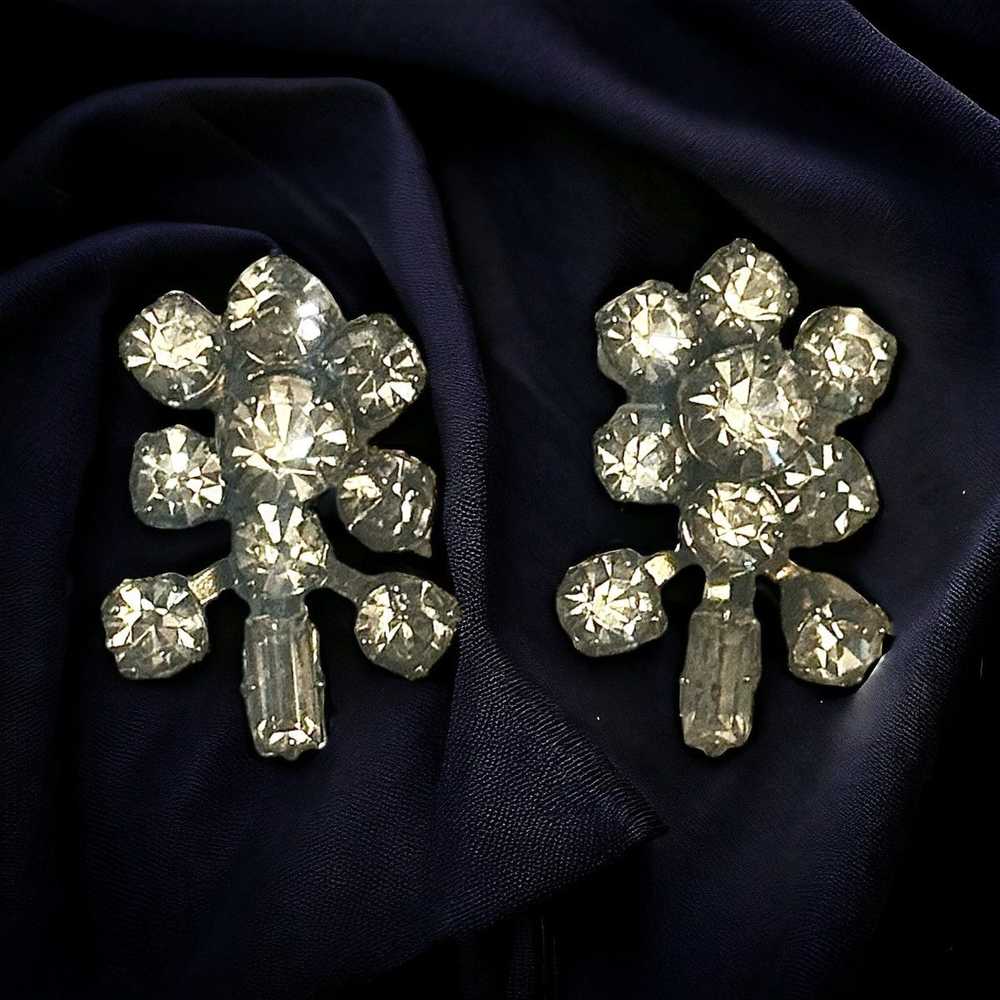 Other Vintage Coro rhinestone screw back earrings - image 1