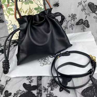 Loewe 2way Shoulder Bag Flamenco Clutch Black