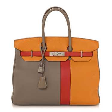 HERMES Taurillon Clemence Swift Tri-Color Birkin 3