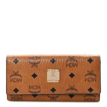 MCM Visetos Continental Flap Wallet Purple