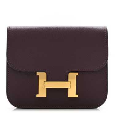 HERMES Evercolor Bi-Color Constance Slim Wallet Ca