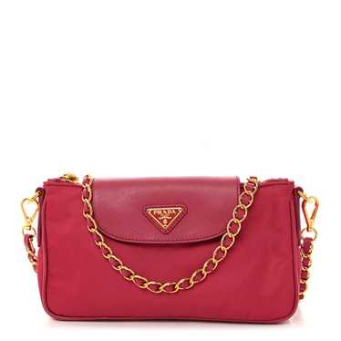 PRADA Tessuto Nylon Saffiano Crossbody Bag Ibisco - image 1