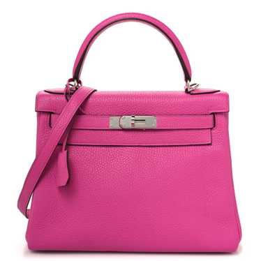 HERMES Taurillon Clemence Kelly Retourne 28 Rose … - image 1