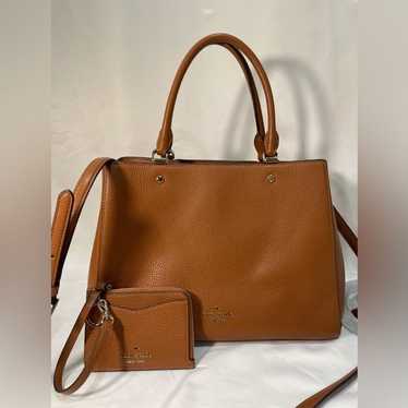 Kate Spade Leila Medium Brown Leather Satchel with