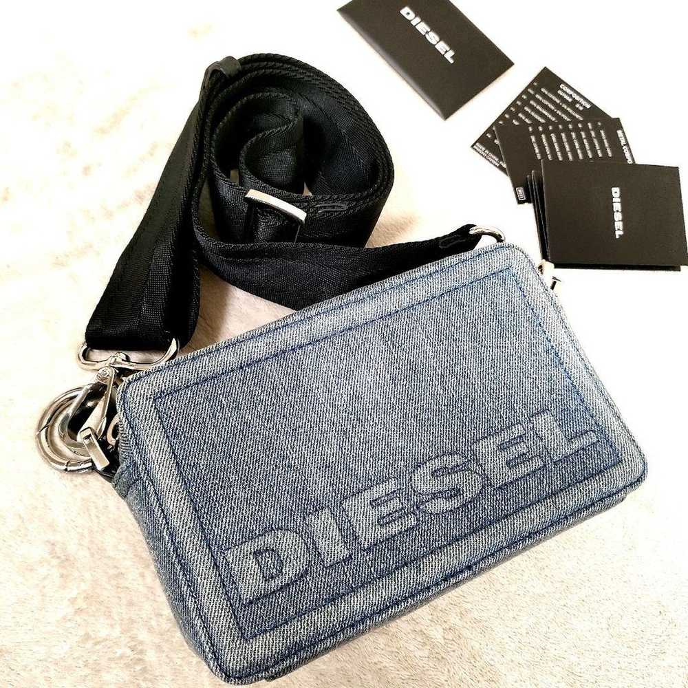 DIESEL Blue Denim Mini Crossbody Camera Bag - image 3