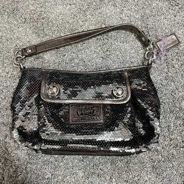 Coach x Poppy Mettalic Sequins Purse NWOT