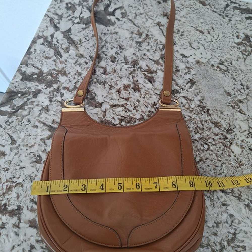 Vintage Brown Leather shoulder Bag - image 12