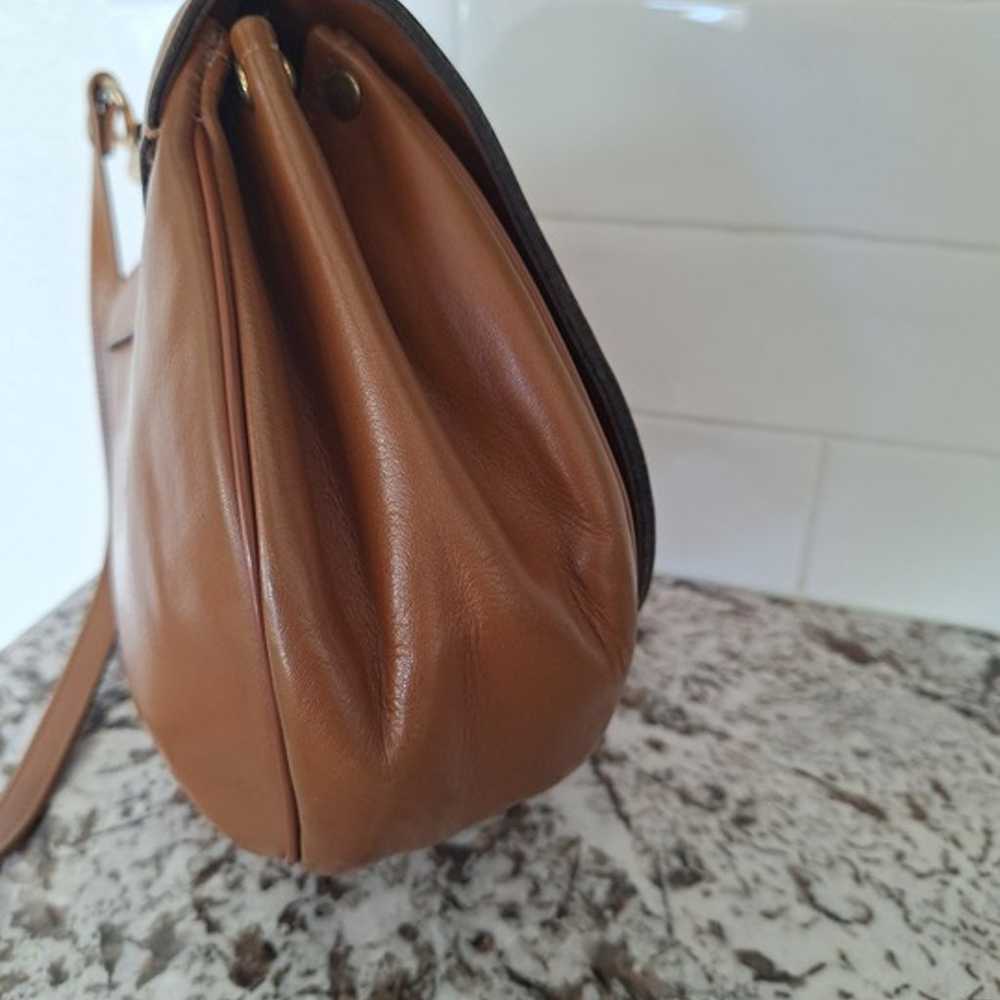 Vintage Brown Leather shoulder Bag - image 4