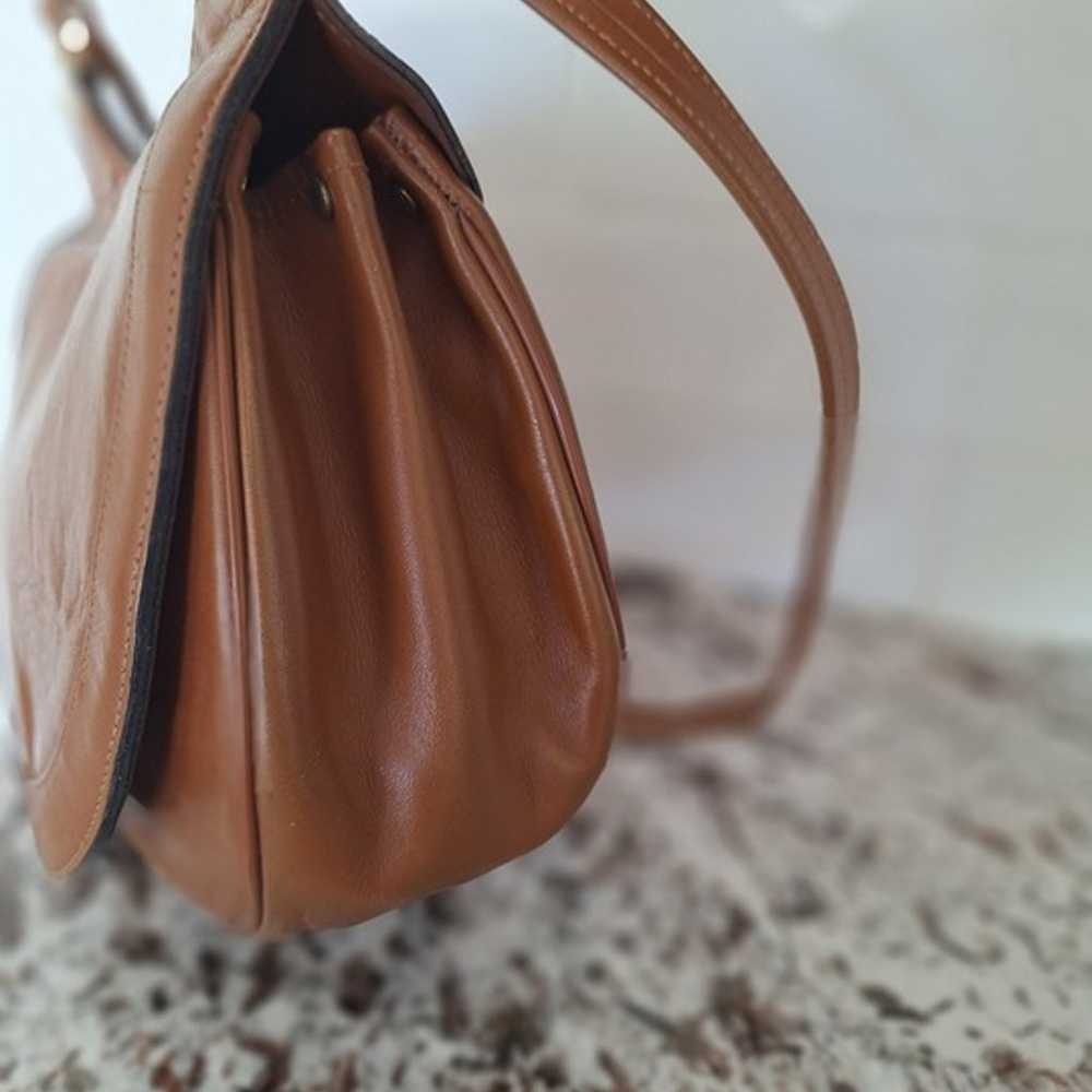 Vintage Brown Leather shoulder Bag - image 5