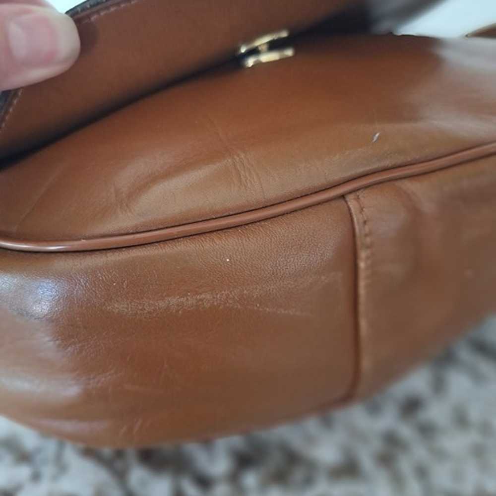 Vintage Brown Leather shoulder Bag - image 6