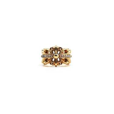 Chrome Hearts Chrome Hearts 22K Gold Diamonds Flo… - image 1