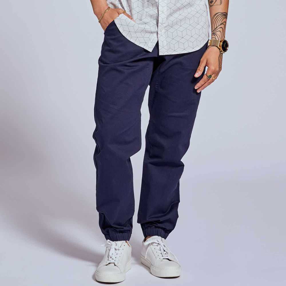 Kirrin Finch The Graf Navy Stretch Waistband Pant - image 1