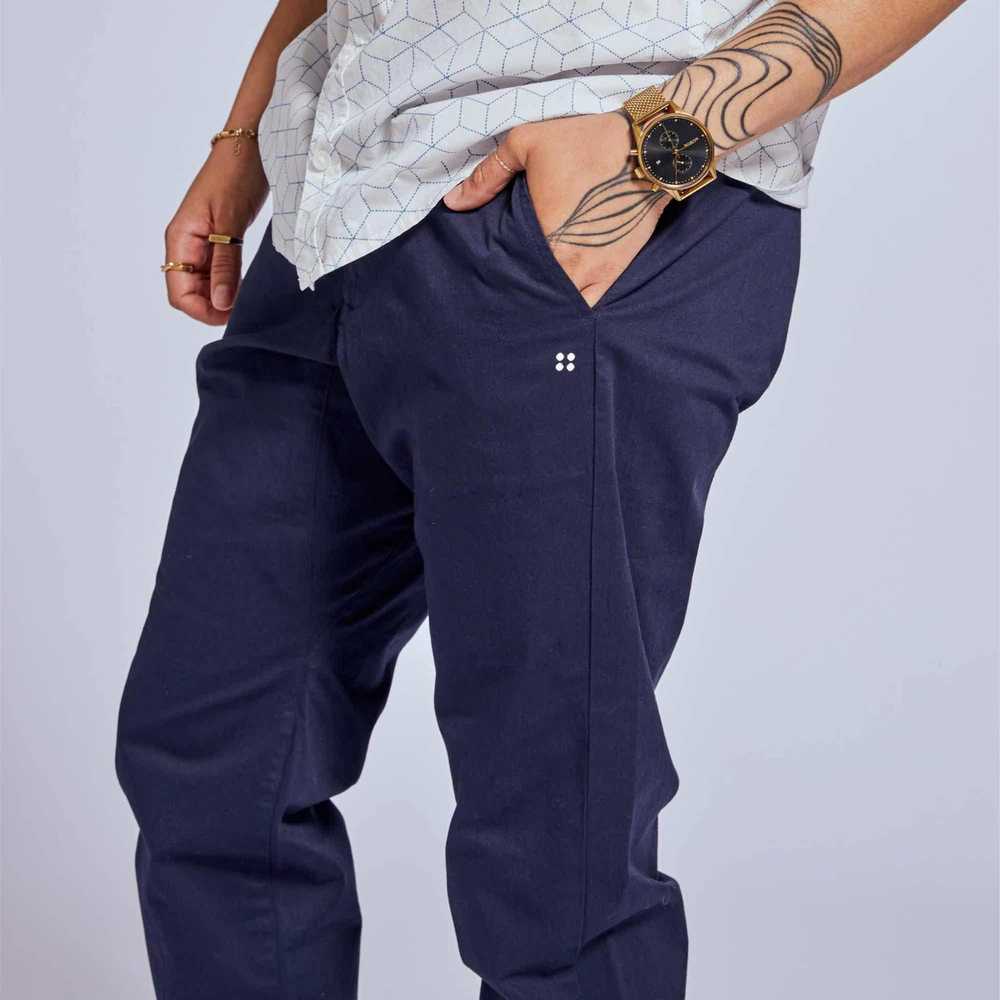 Kirrin Finch The Graf Navy Stretch Waistband Pant - image 2