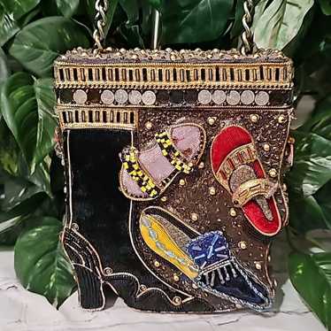 Mary Frances vintage Rare stone clutch purse newest chain strap